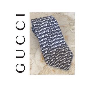 Gucci 100% Silk Monogram Tie